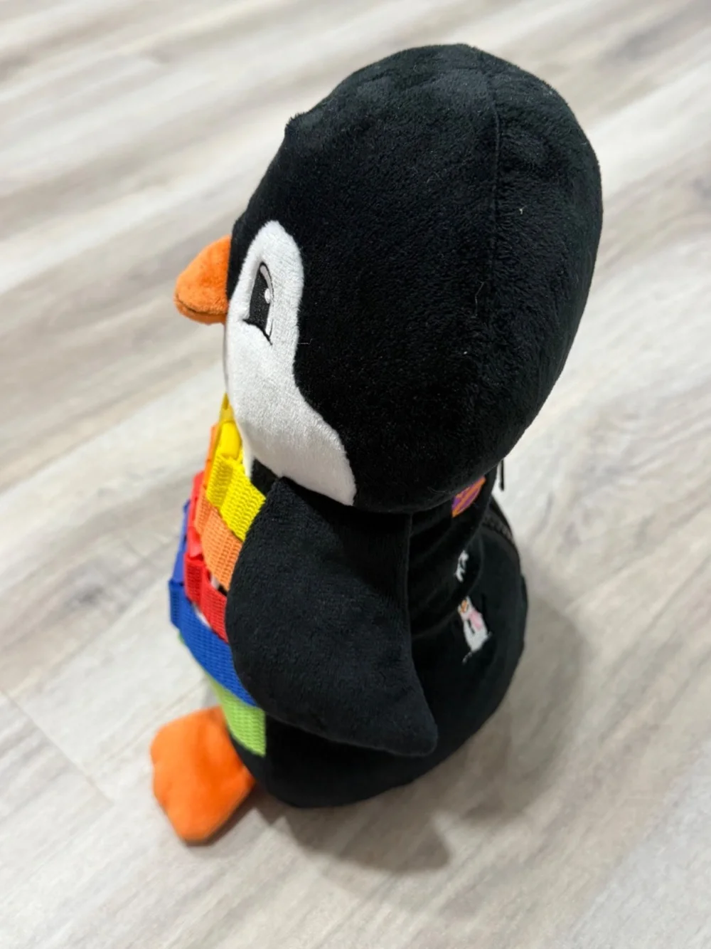 Buckle Toys Blizzard Penguin Montessori Activity Plush Buckle Learning Toy